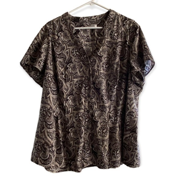 Croft & Barrow Shirt Women’s Button Down Top Size 2X - Picture 1 of 6